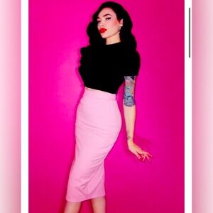 Vixen Baby Pink Pencil Skirt